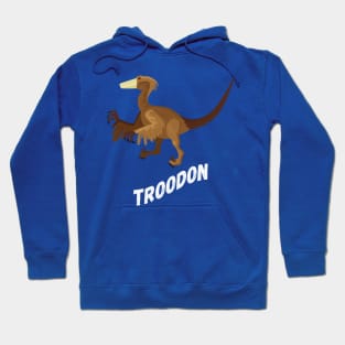 Fun Troodon Dinosaur Design Hoodie